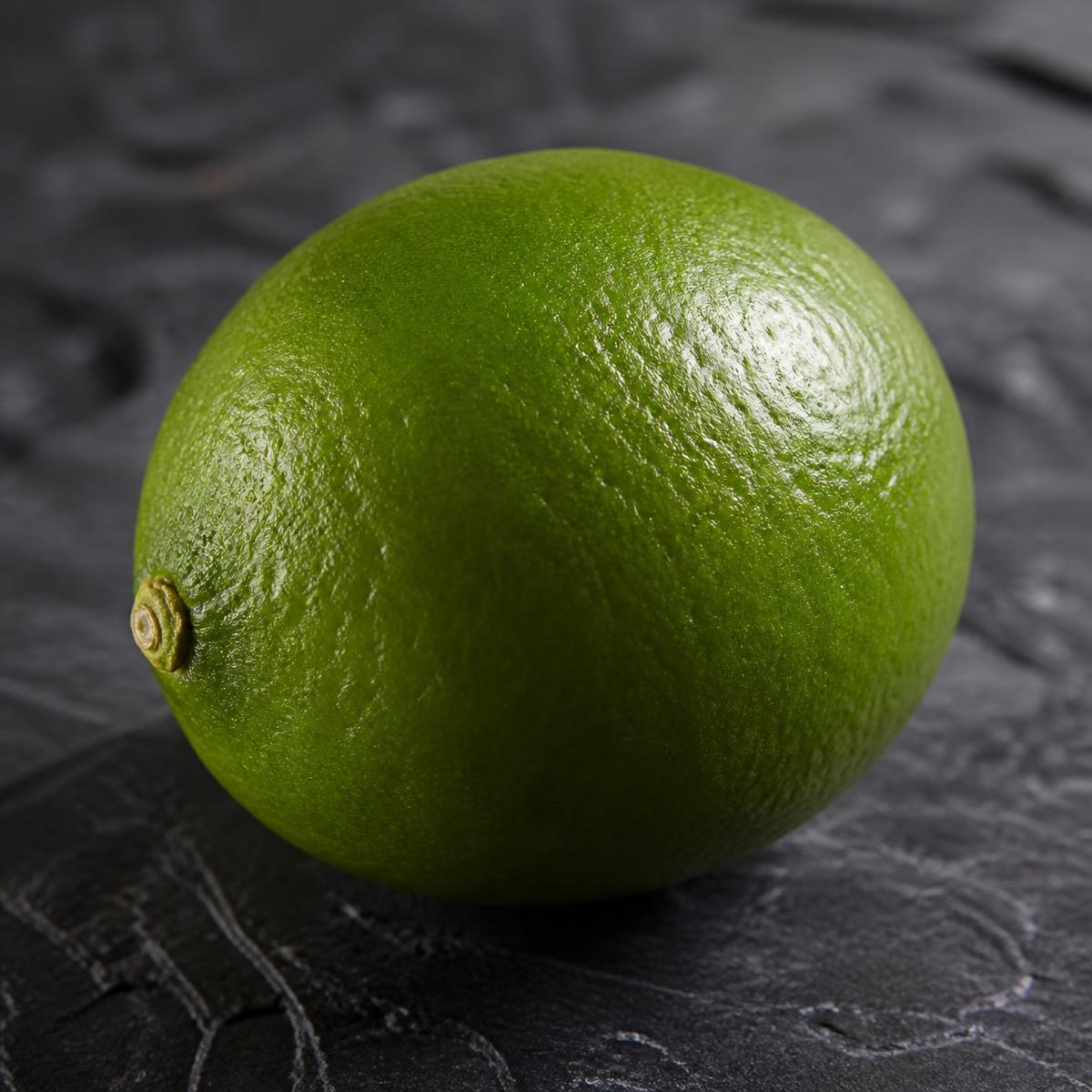 Seedless Tahiti limes showing thick green skin and uniform caliber